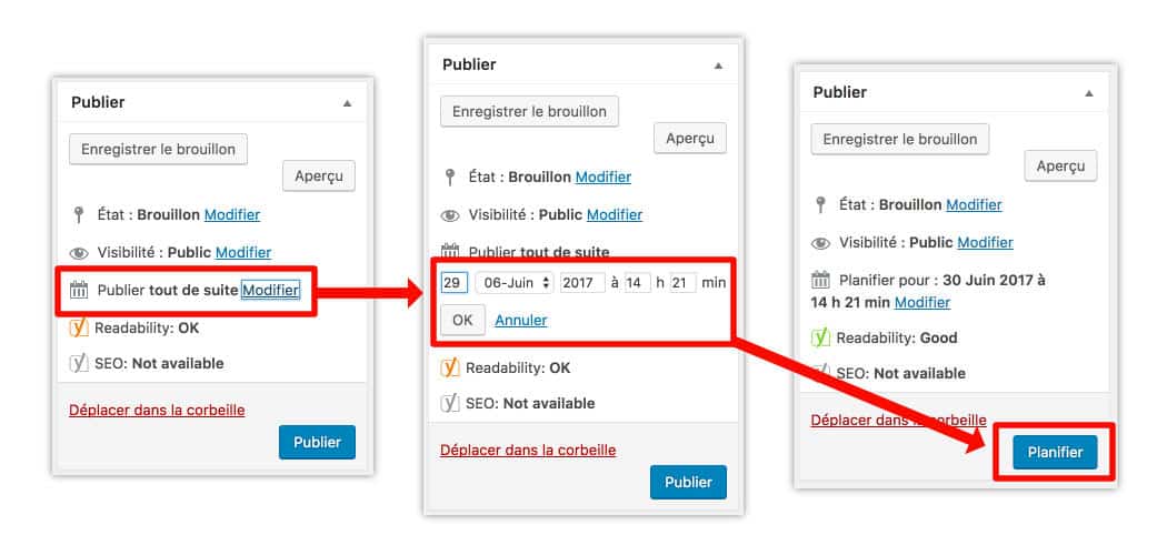 planifiez vos publications d'article