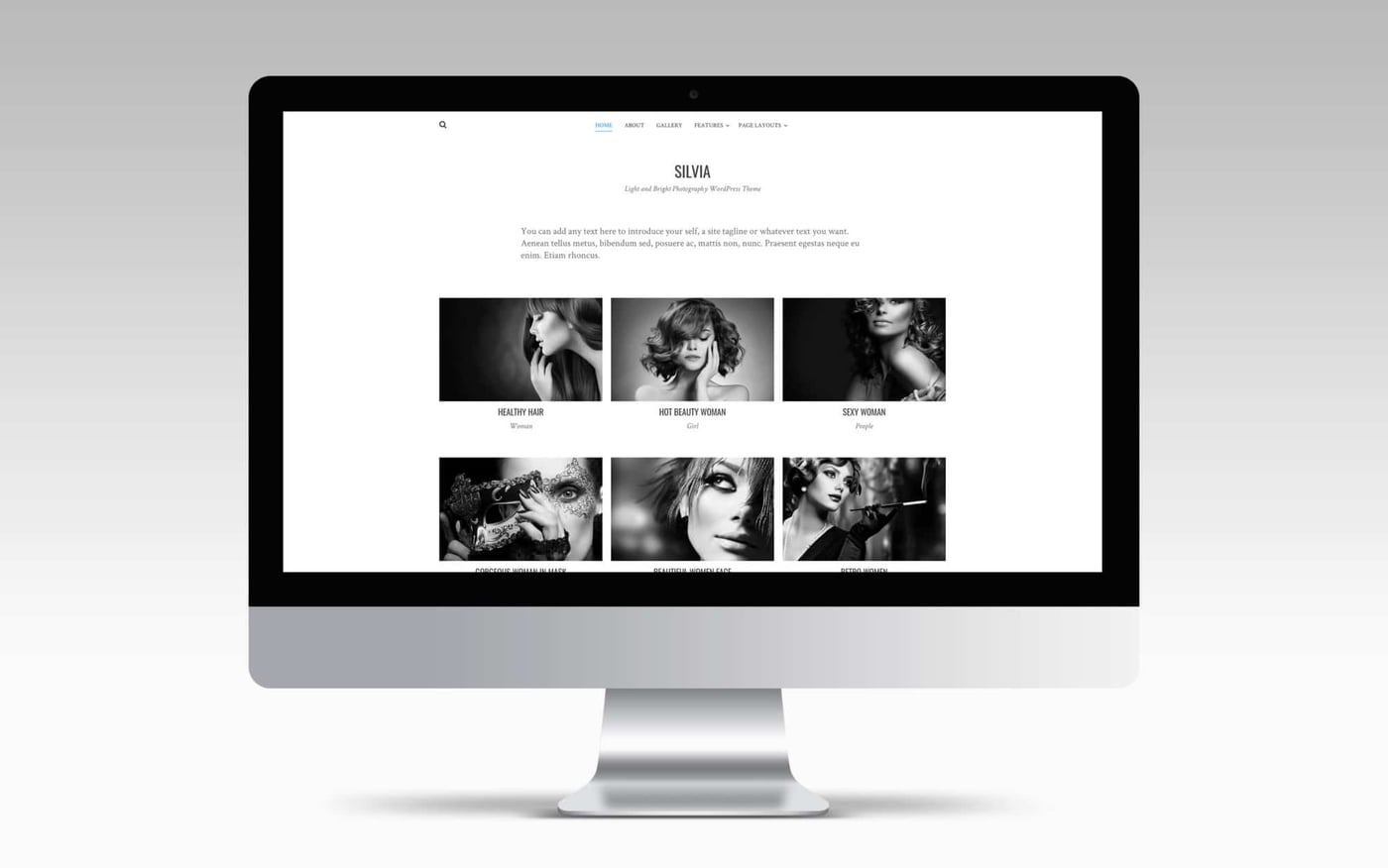 silvia thème wordpress photographe