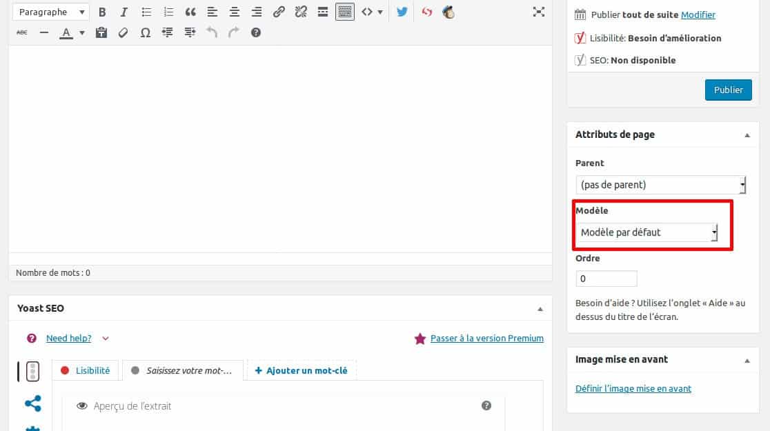 La grande FAQ WordPress - Image 10 Modele de page