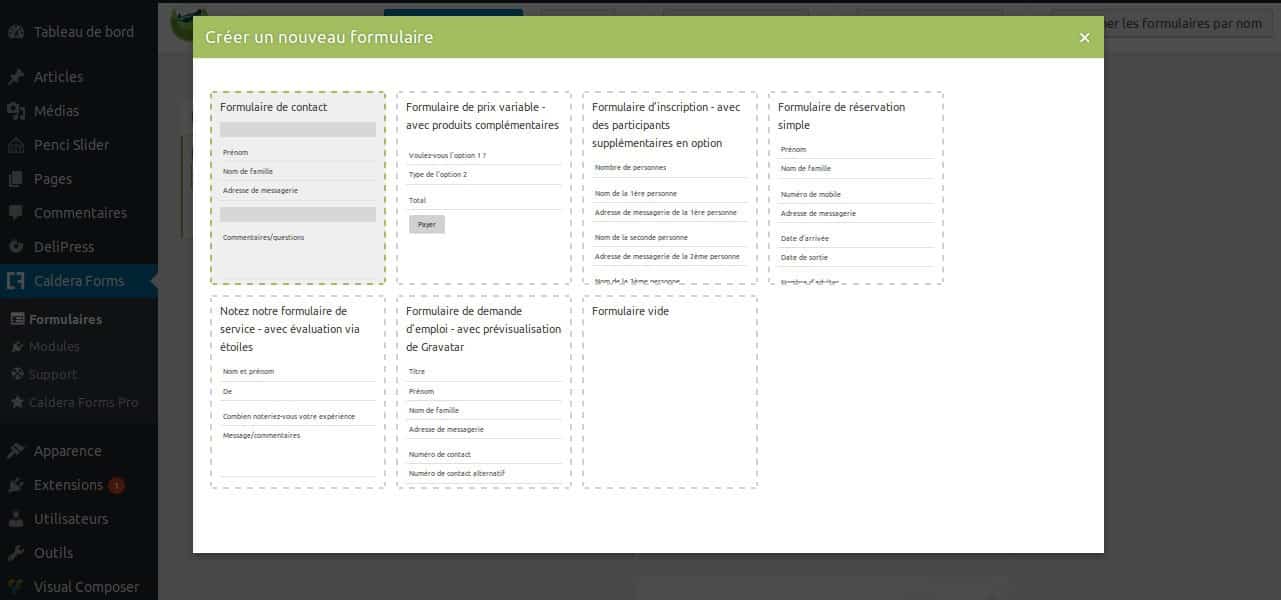 La grande FAQ WordPress - Image 12 Caldera Forms