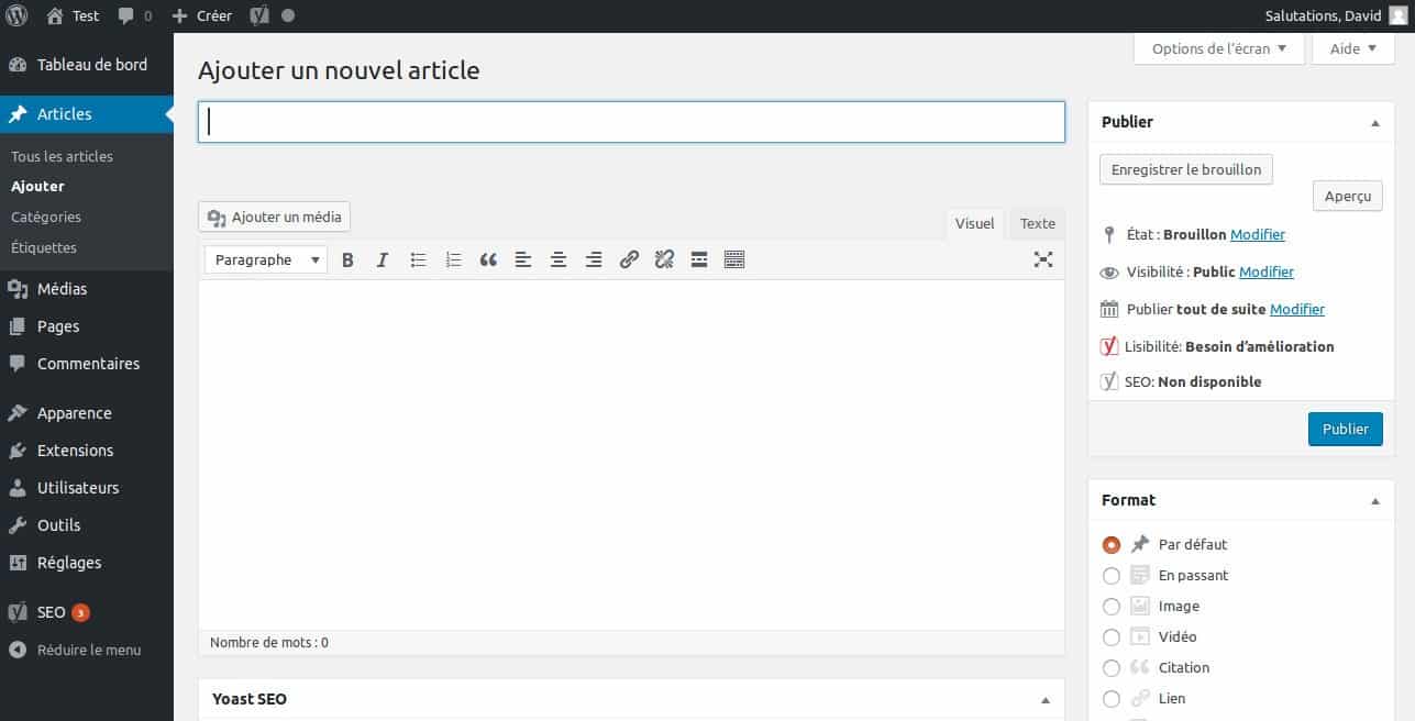 La grande FAQ WordPress - Image 8 Creer un nouvel article WordPress