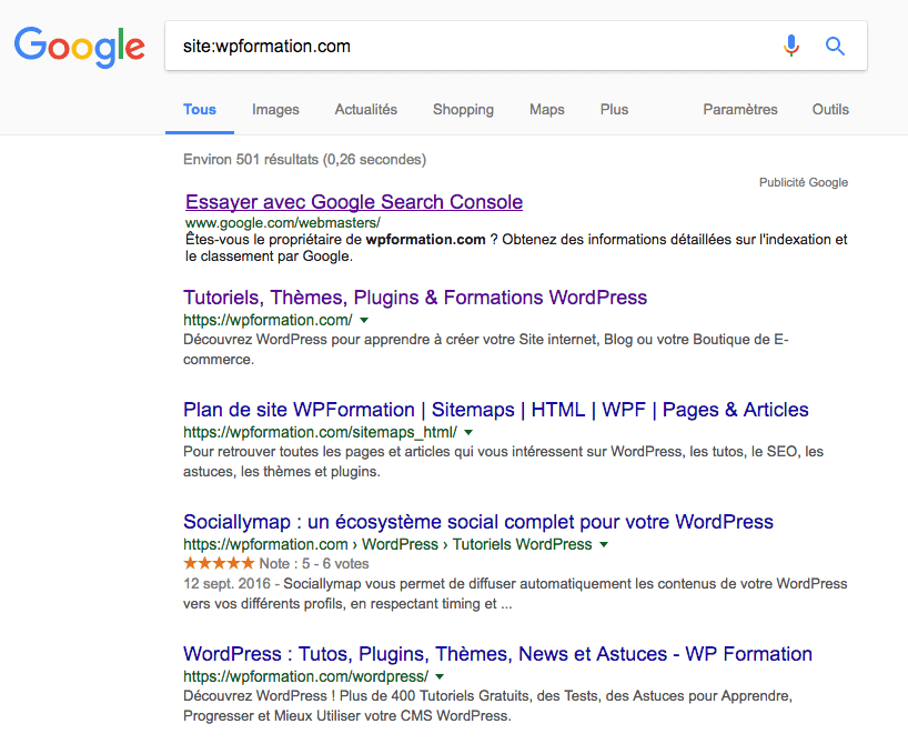 index site wpformation