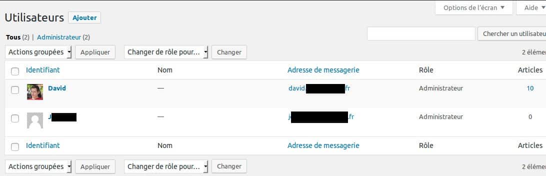 Comment partager vos brouillons d articles - Section Utilisateurs du tableau de bord WordPress