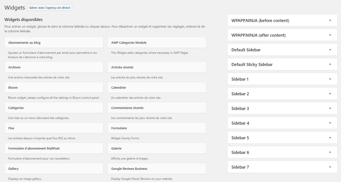 widgets WordPress