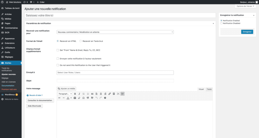 Mails notifications commentaires - Better Notifications