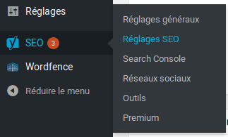 Comment ajouter des fils d'Ariane sur WordPress - Aller dans les reglages de-yoast-seo