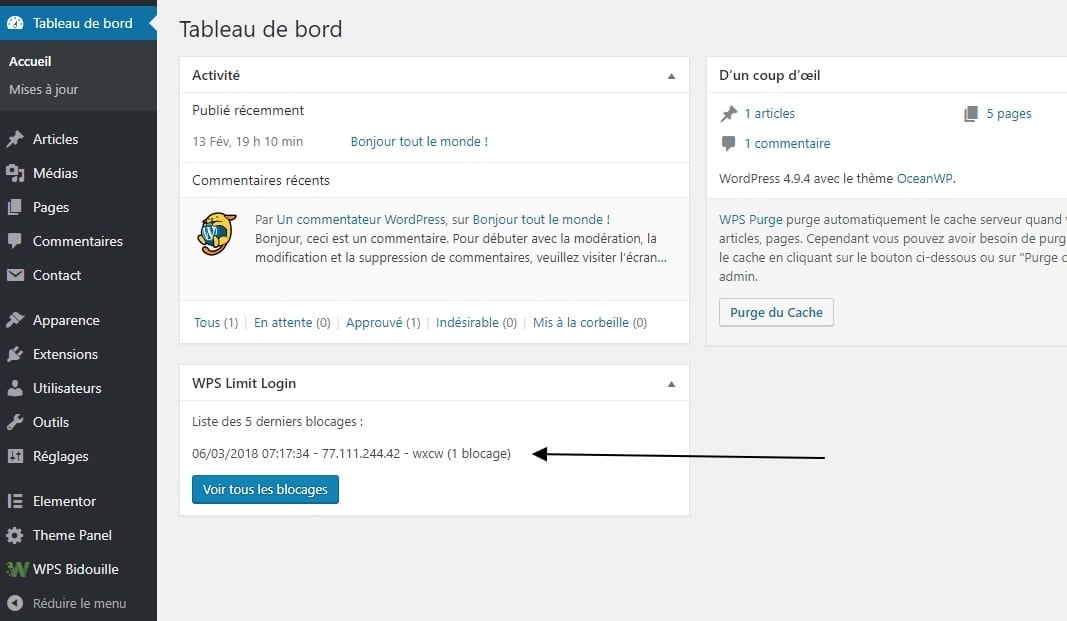 widget WPS Limit Login