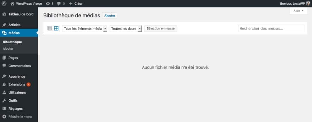 images WordPress - FTP