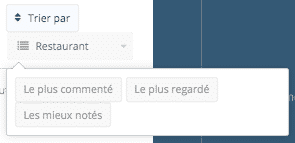 site annuaire: exemple de filtrages des résultats