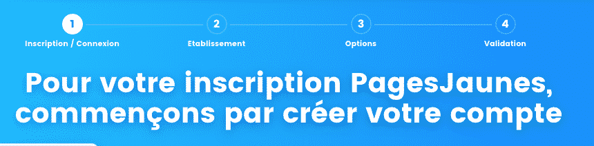 site annuaire: les pages jaunes inscription steps