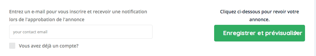 prévisualiser l'annonce pour un site annuaire wpformation