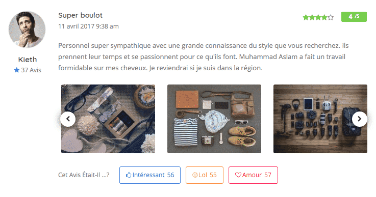 Site annuaire wpformation, vote sur un commentaire