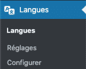 Menu Langue Polylang