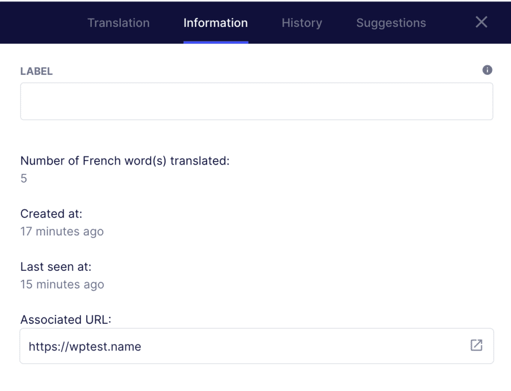Tutoriel Weglot WPFormation history
