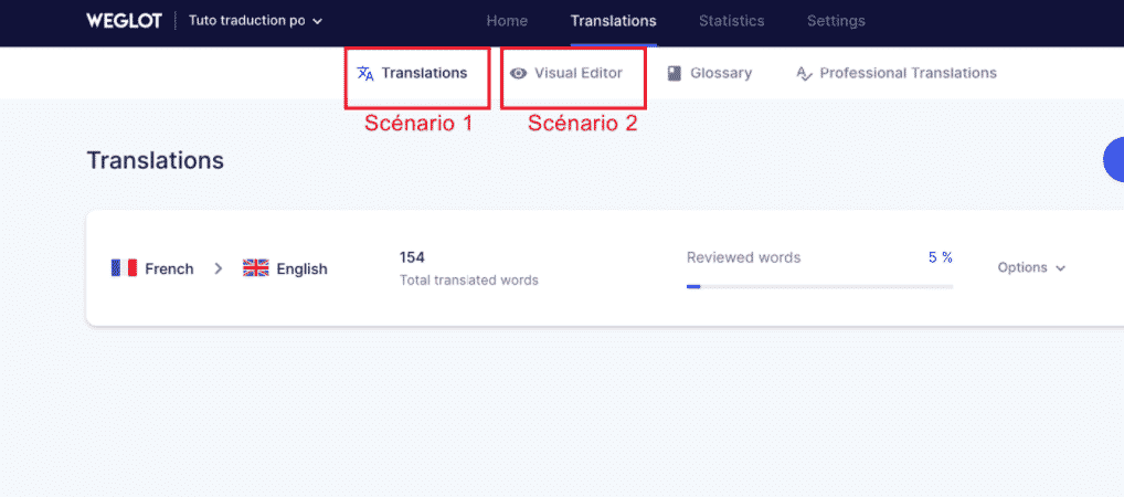 traduire weglot wordpress menu navigation