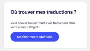 Tutoriel Weglot WPFormation trouver mes traductions