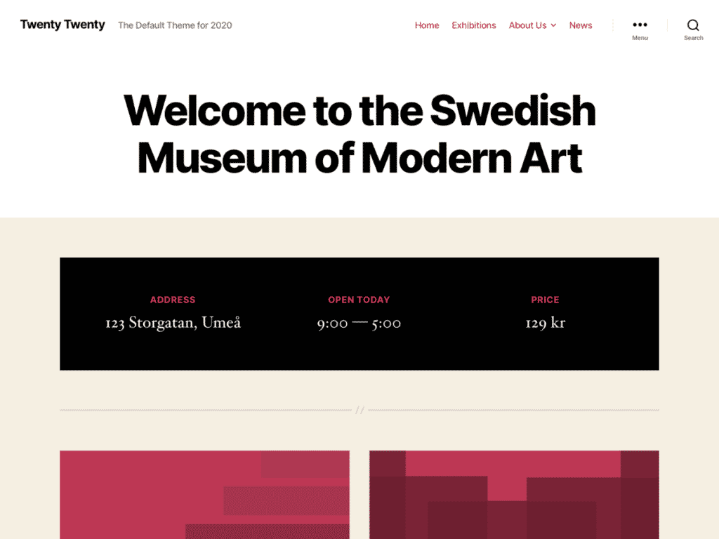 twenty twenty themes wordpress rapides