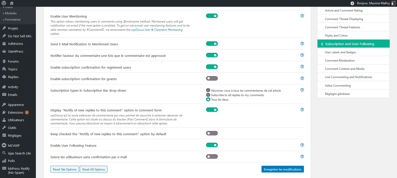 Abonnements - WPdiscuz Abonnements - WPdiscuz