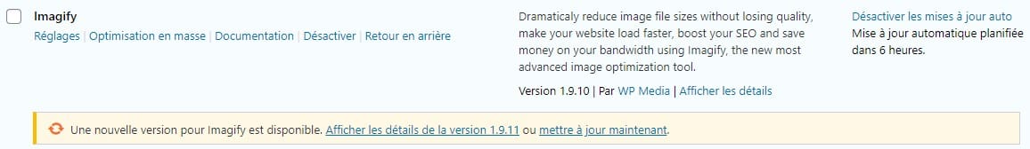 Mettre A Jour Plugin WordPress Admin