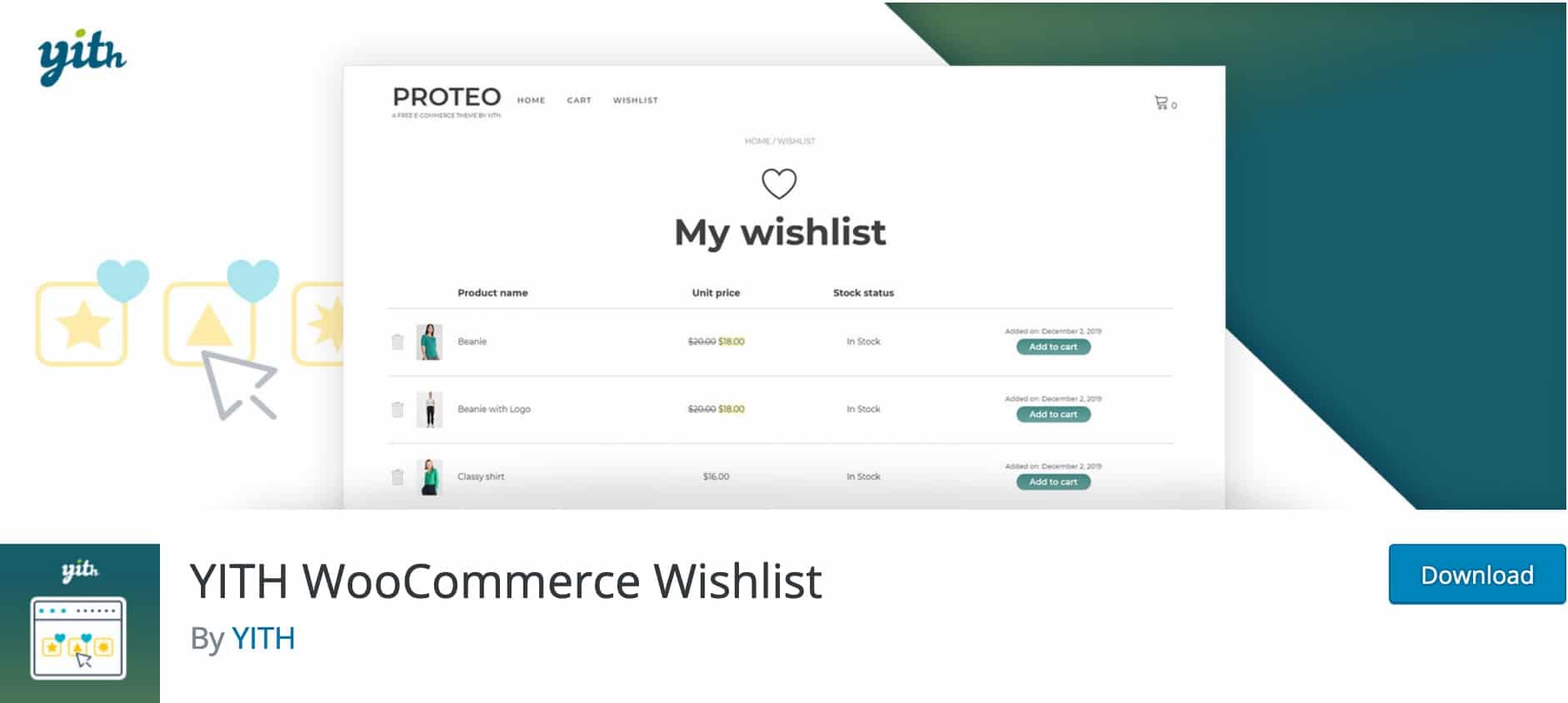 YITH WooCommerce Wishlist, Plugin Gratuit Woocommerce WordPress