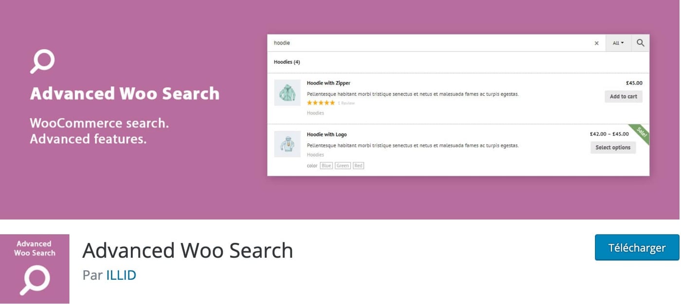 Advanced Woo Search, Plugin Gratuit Woocommerce WordPress