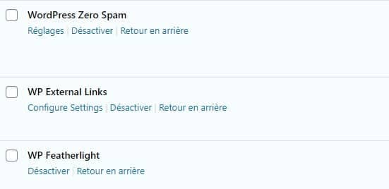 Retour En Arriere WordPress