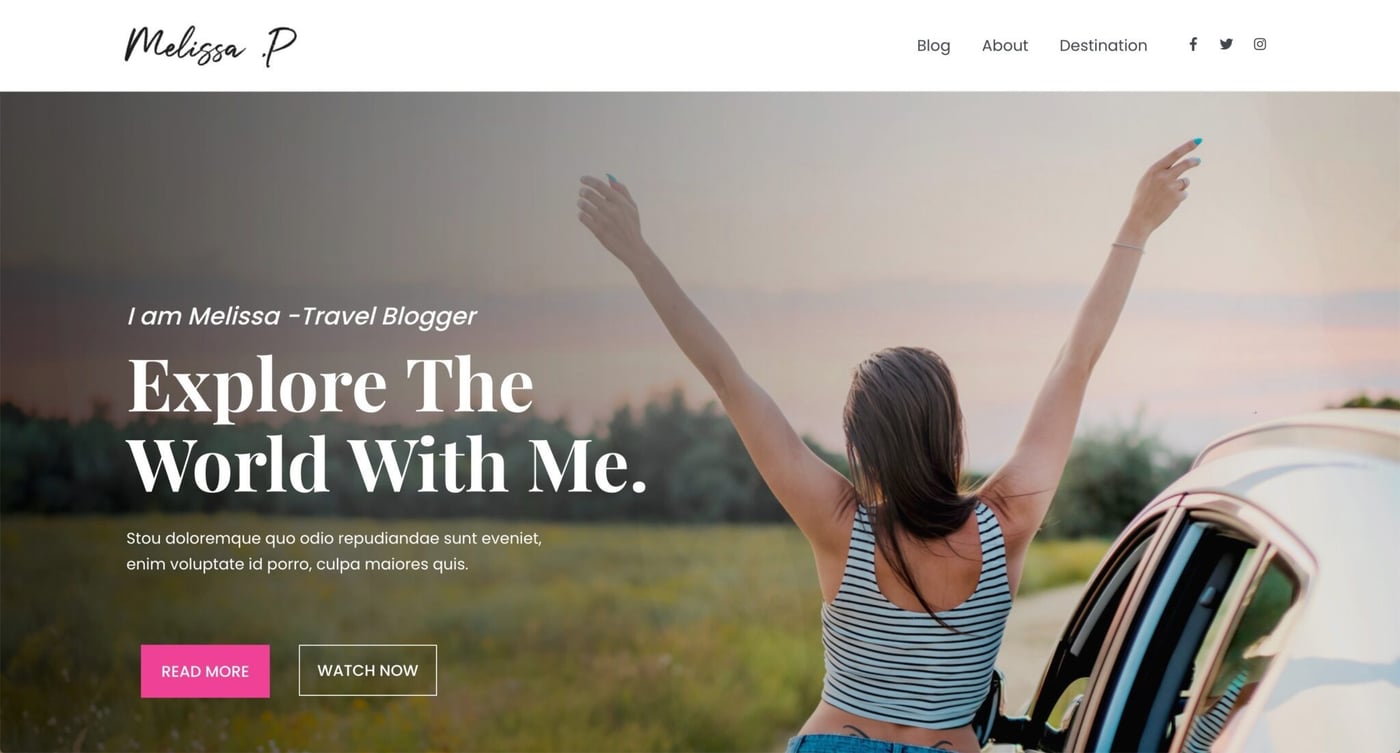 Theme WordPress Blog Voyage 2