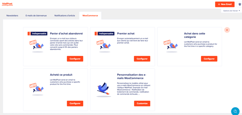 Woocommerce et Mailpoet3 Wpformation34