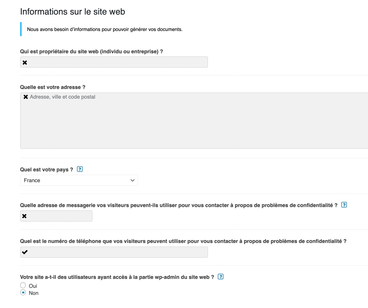 Informations Sur Le Site Web