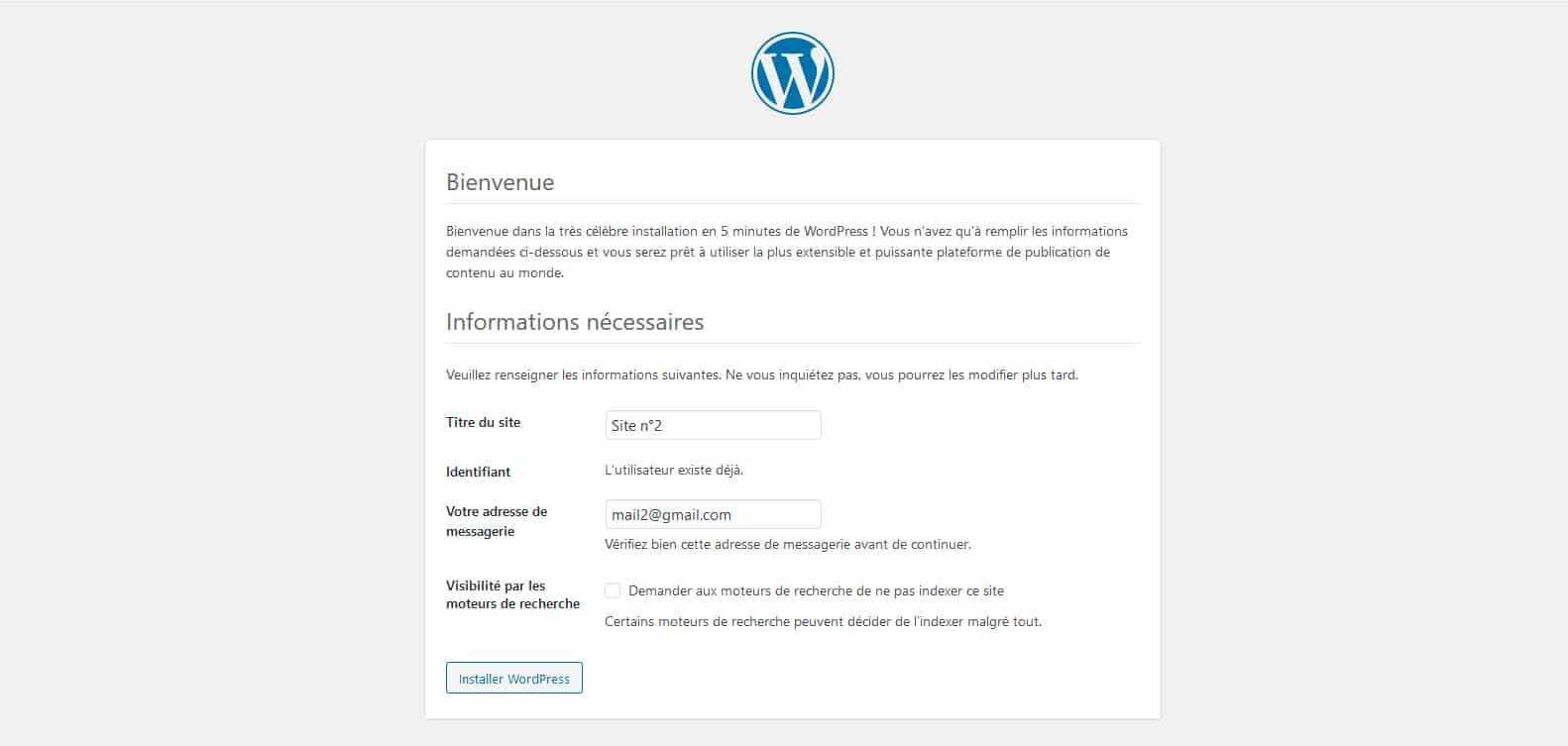 Le partage utilisateurs modifie l'installation WordPress Le partage utilisateurs modifie l'installation WordPress