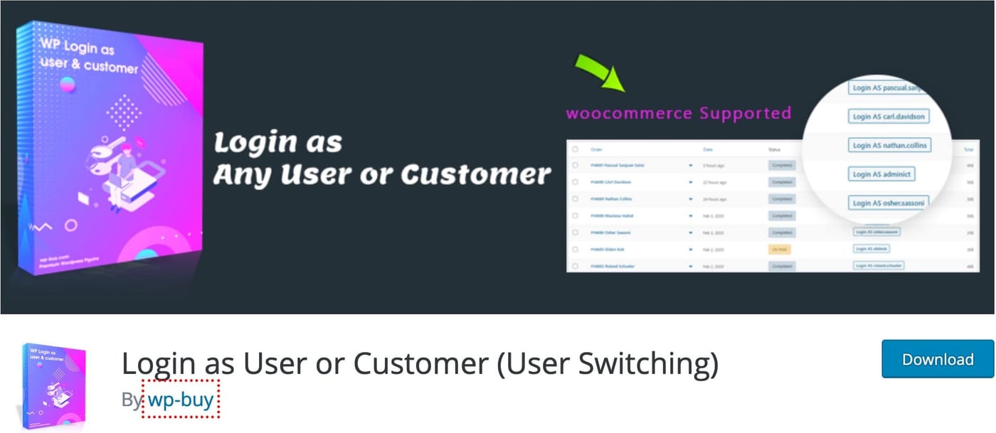 Plugin Se Connecter En Tant Que User Switching WordPress 2