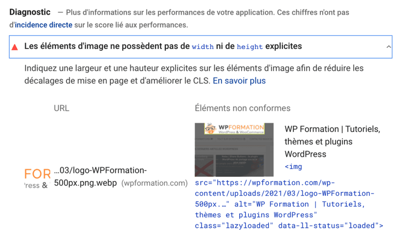 diagnostics core web vitals