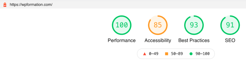 lighthouse core web vitals rapport