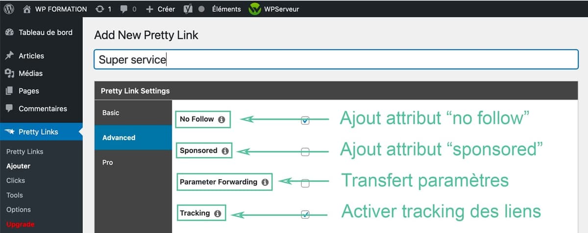 pretty links plugin wordpress 6