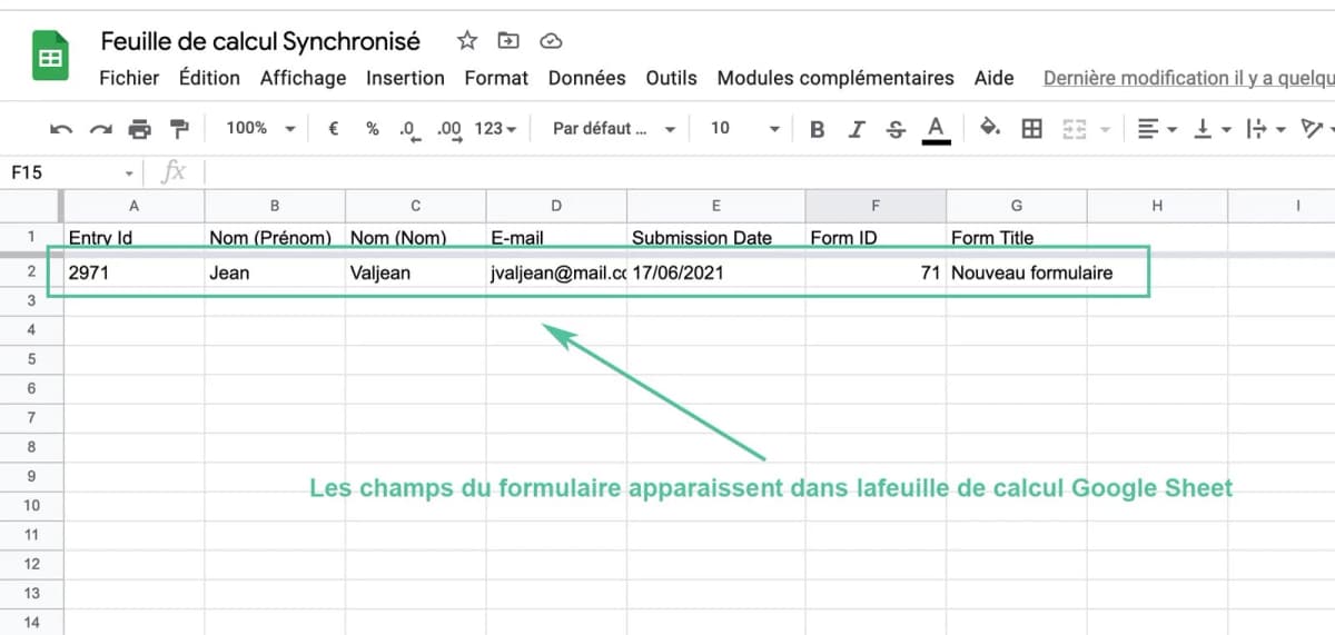 synchroniser gravity form google sheet plugin wordpress 5