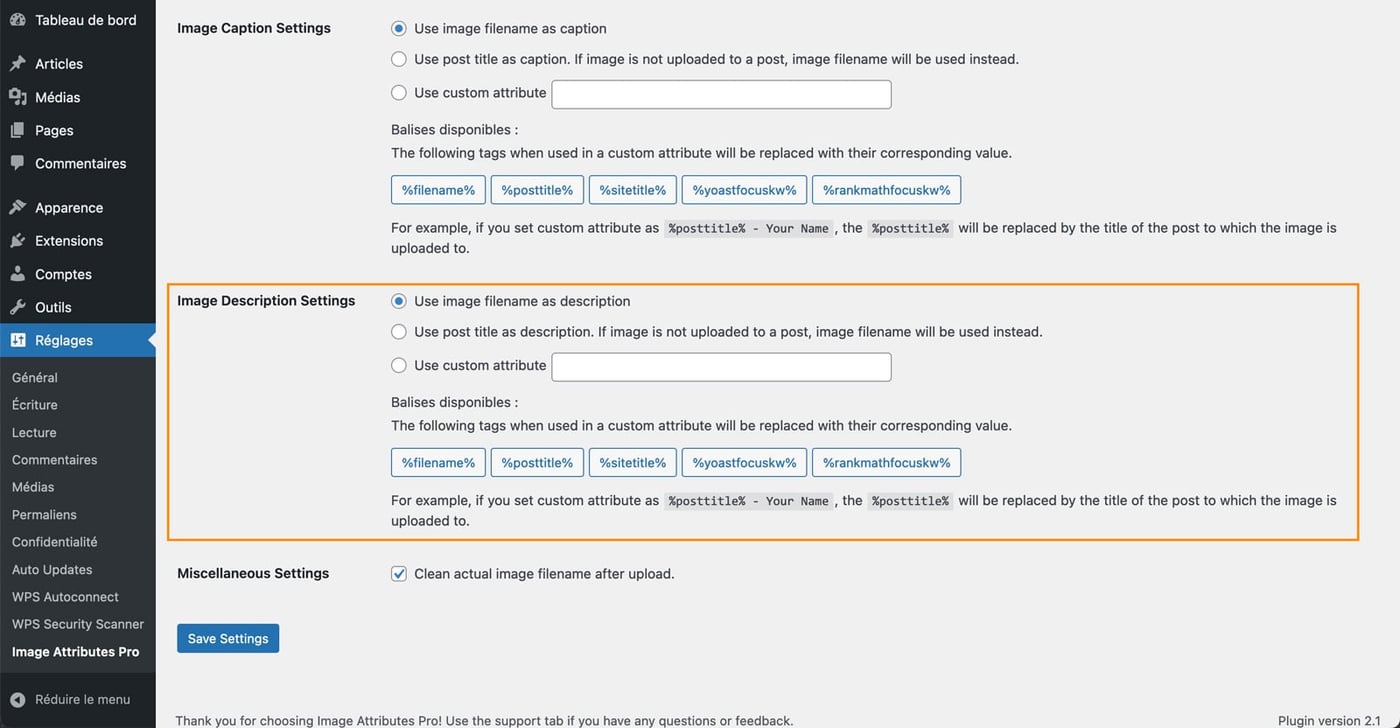renommer images automatique plugin wordpress 40