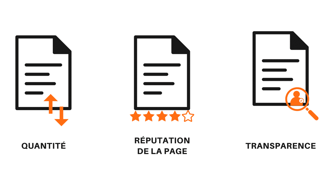 Les trois critères de qualité des pages du point de vue E-E-A-T