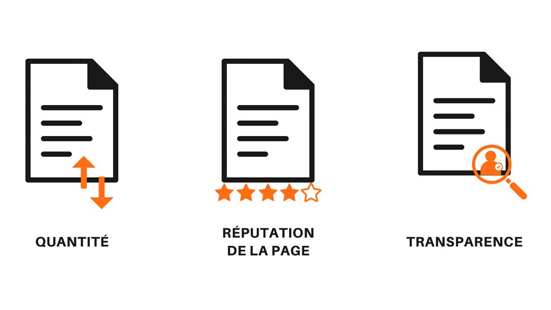 Les trois critères de qualité des pages du point de vue E-E-A-T