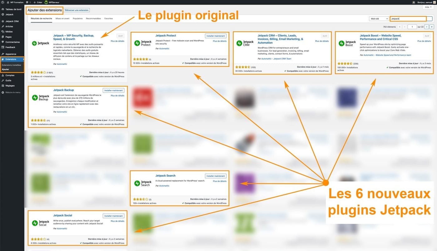 Nouveaux plugins Jetpack