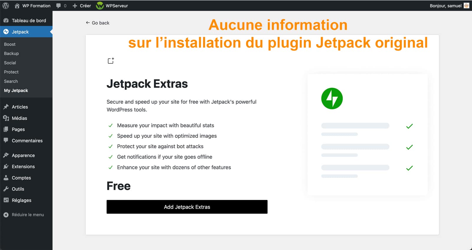 Nouveaux plugins Jetpack