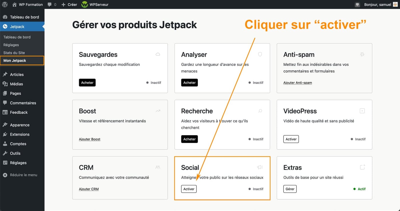 Nouveaux plugins Jetpack