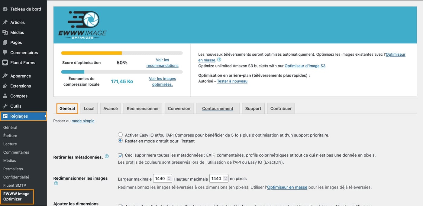 Ewww Image Optimizer Plugin WordPress