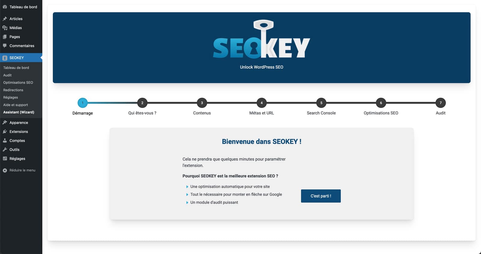 Tutoriel pour utiliser le plugin SEOKEY pour le référencement WordPress