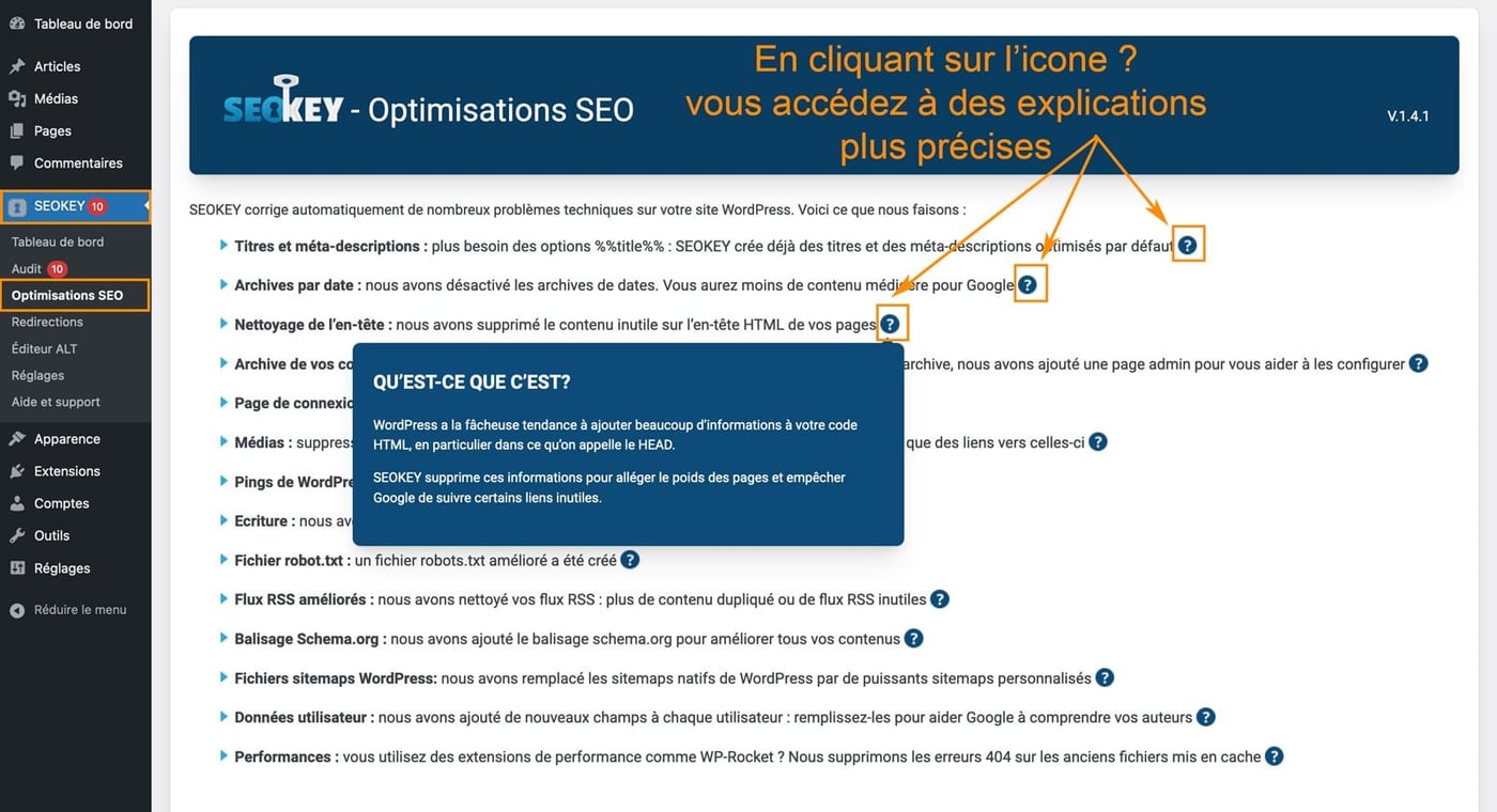 Tutoriel pour utiliser le plugin Seo Key pour le référencement WordPress