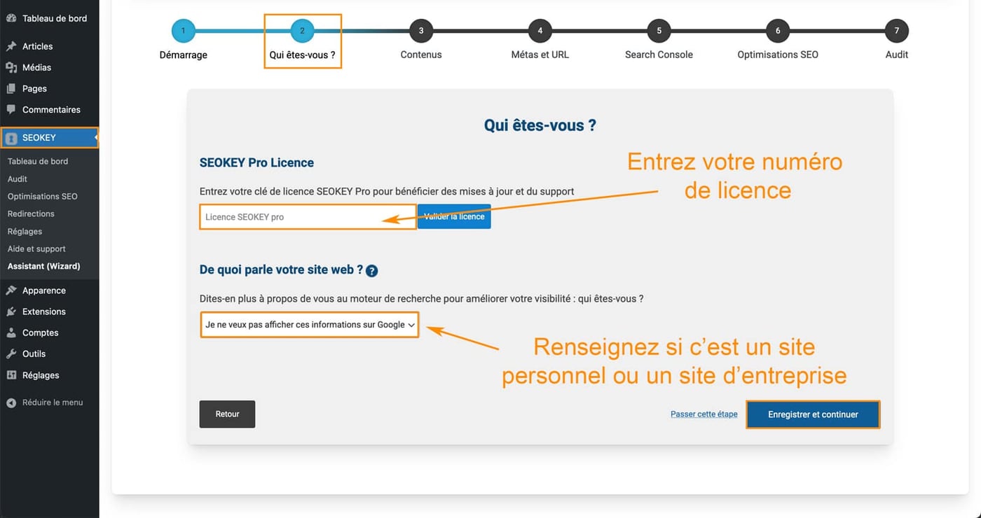 Tutoriel pour utiliser le plugin SEOKEY pour le référencement WordPress
