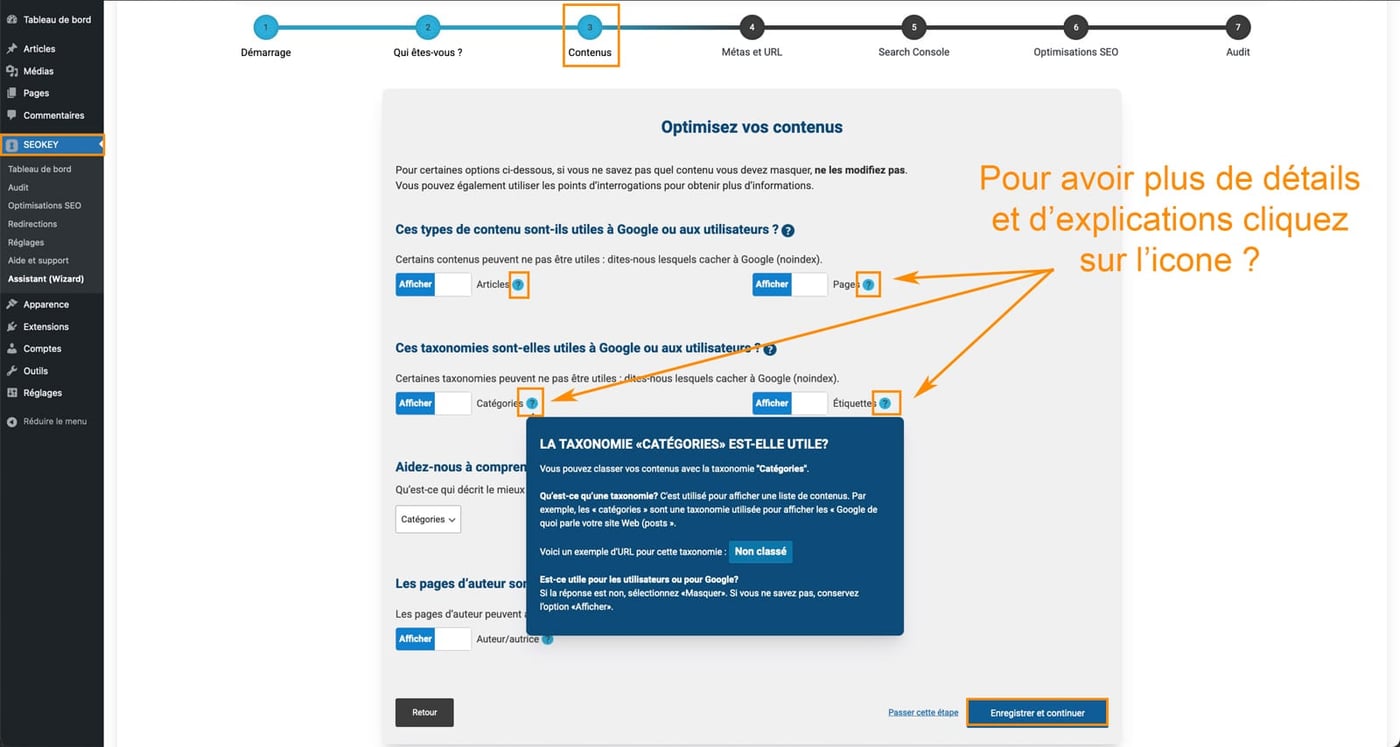 Tutoriel pour utiliser le plugin SEOKEY pour le référencement WordPress
