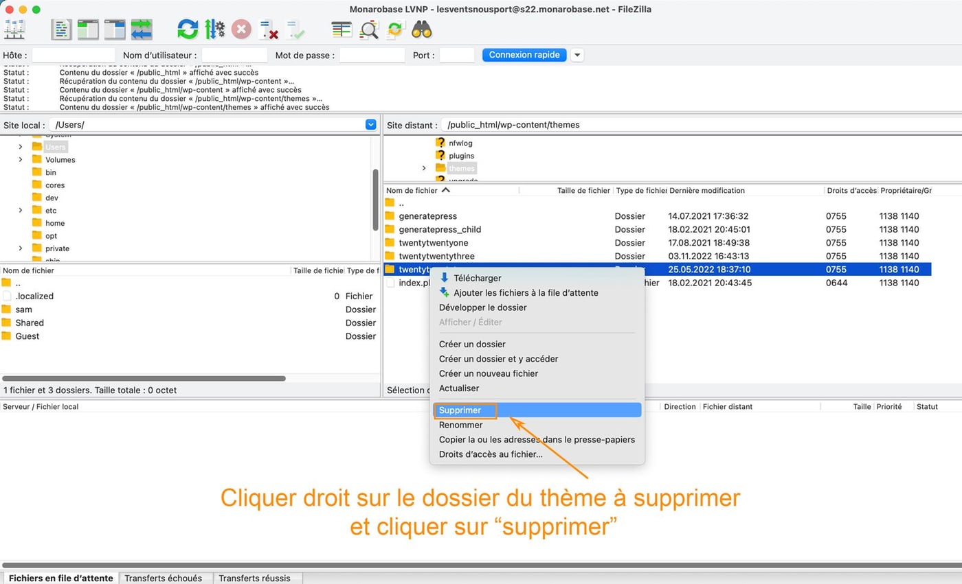 Comment supprimer un thème WordPress facilement