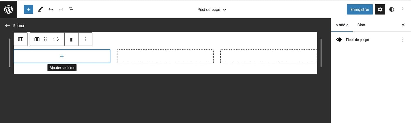 Tutoriel pour utiliser le footer WordPress en Full Site Editing