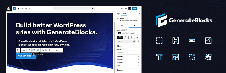 GenerateBlocks - blocs légers pour Gutenberg WordPress