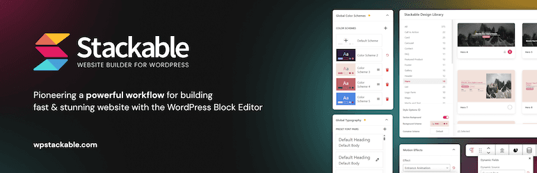 Stackable - Page Builder Gutenberg Blocks pour WordPress